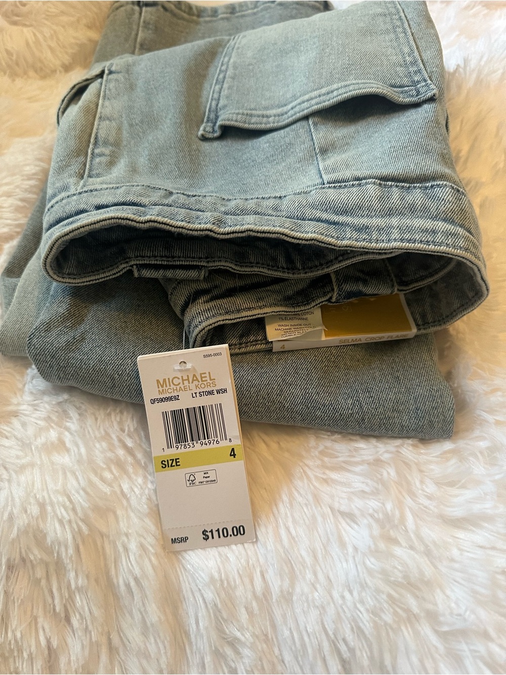 Michael Kors Straight Leg Jeans in Light Stone Wash
